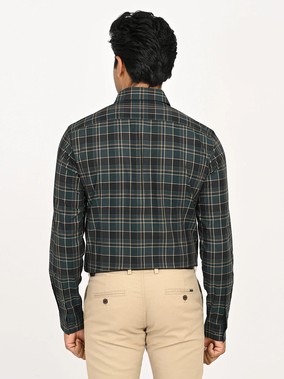 Men's Checks Full Sleeves Cotton Shirt - Image 4