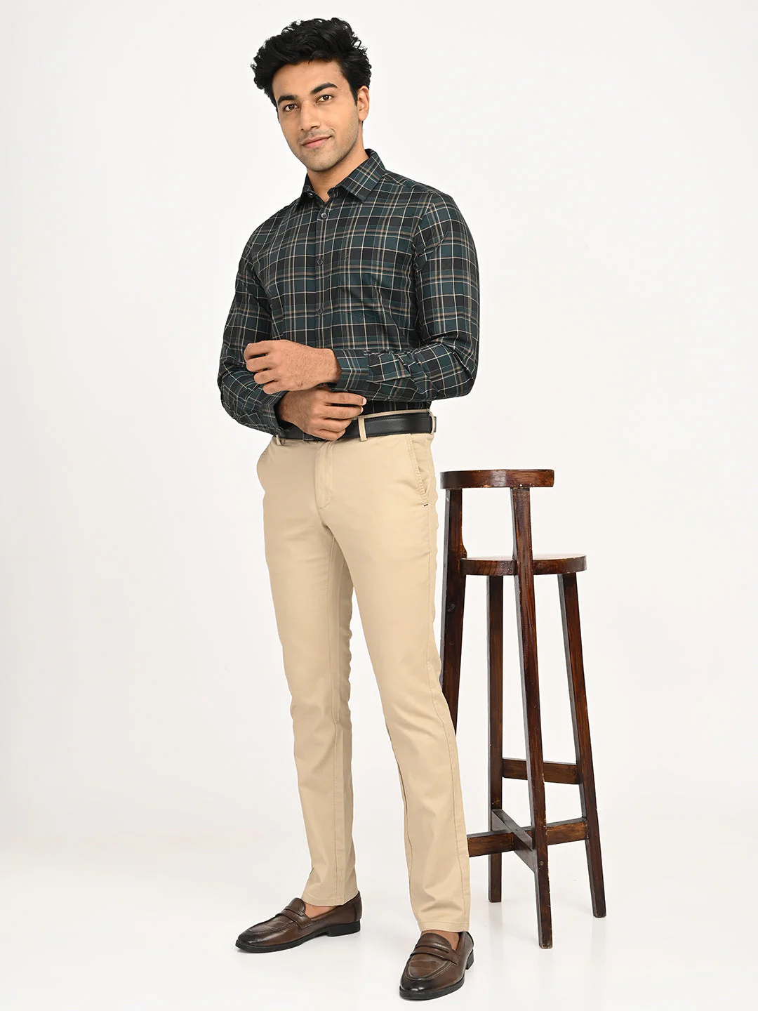 Men's Checks Full Sleeves Cotton Shirt - Image 6
