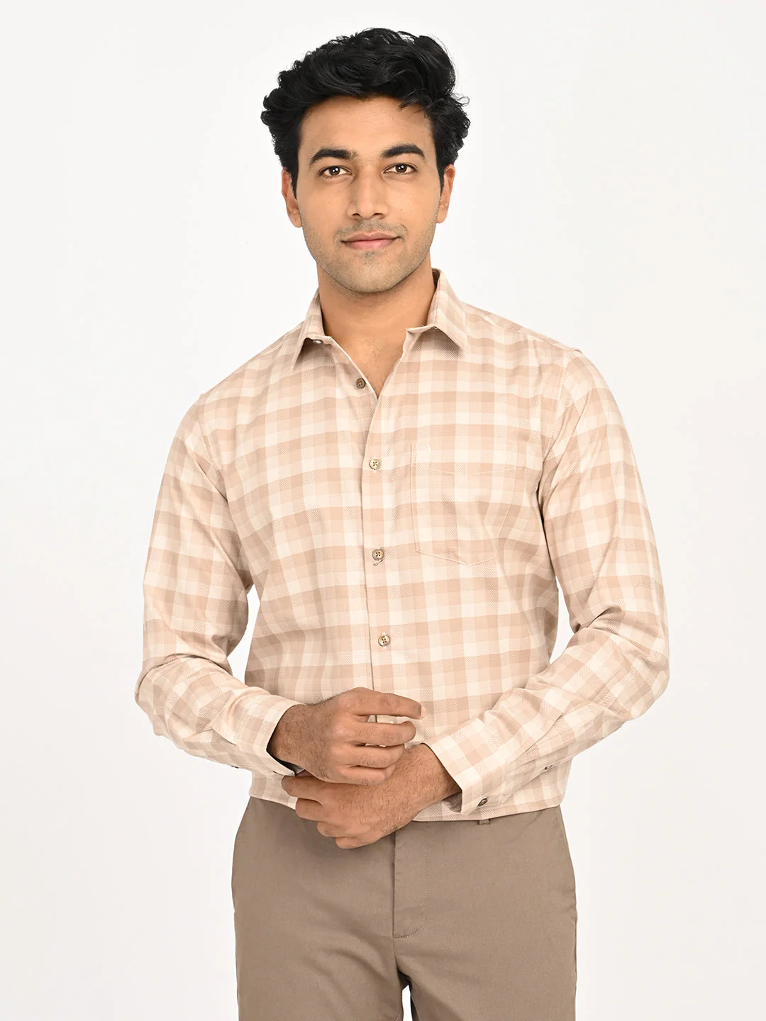 Men's Checks Full Sleeves Cotton Shirt