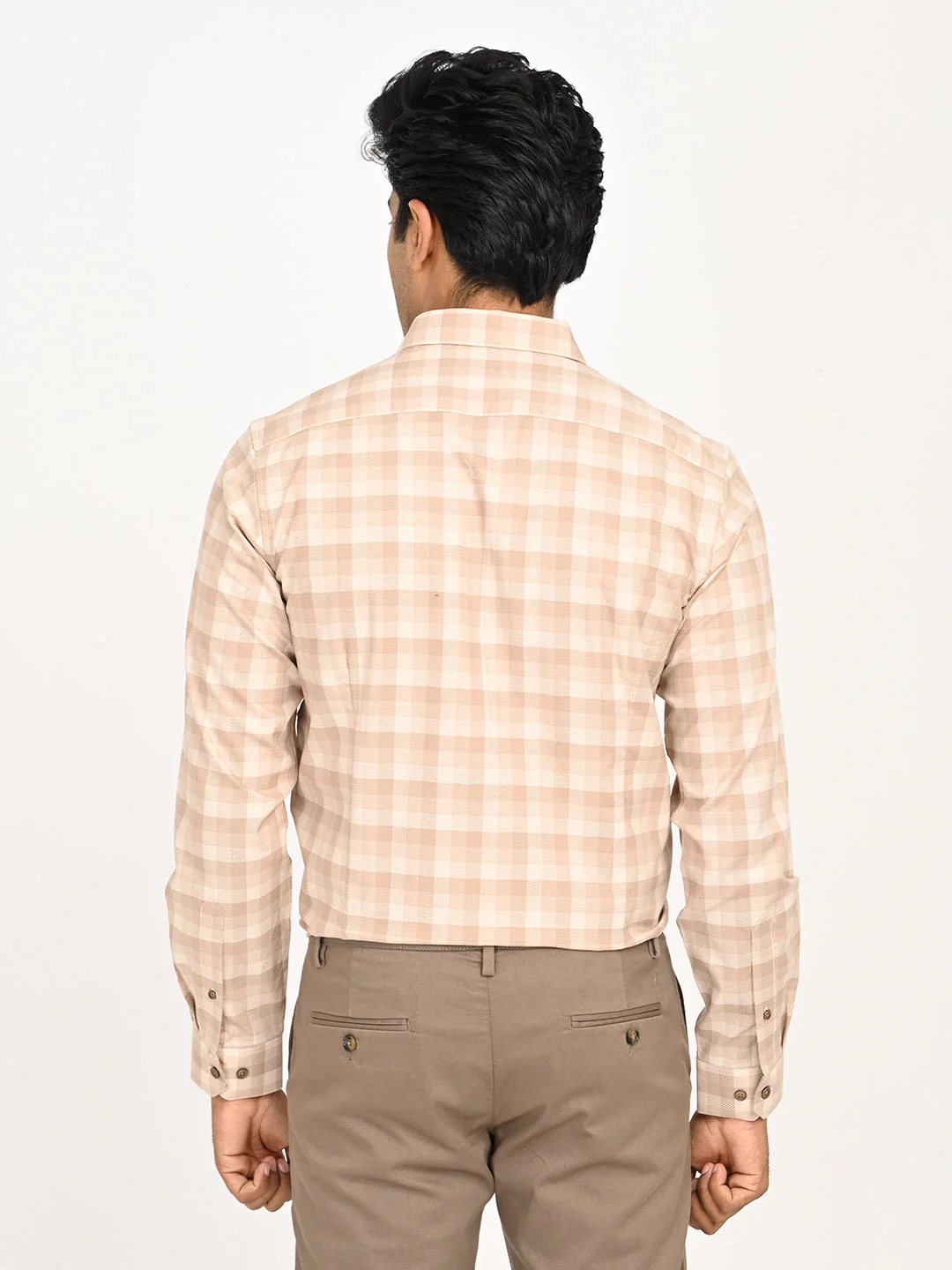 Men's Checks Full Sleeves Cotton Shirt - Image 4