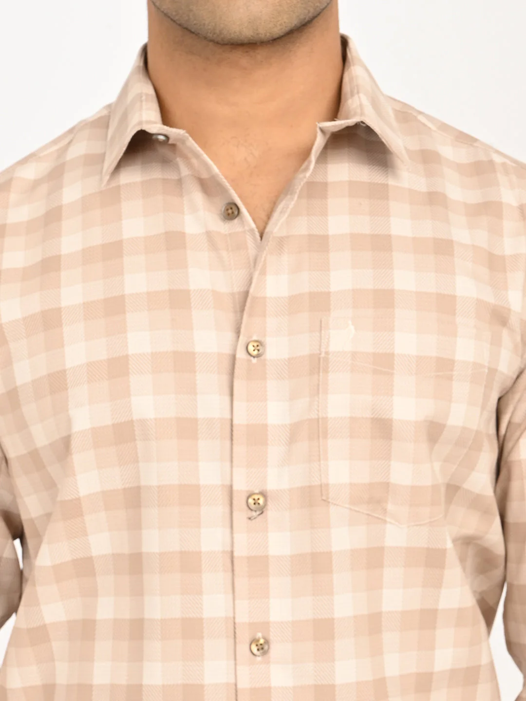 Men's Checks Full Sleeves Cotton Shirt - Image 5