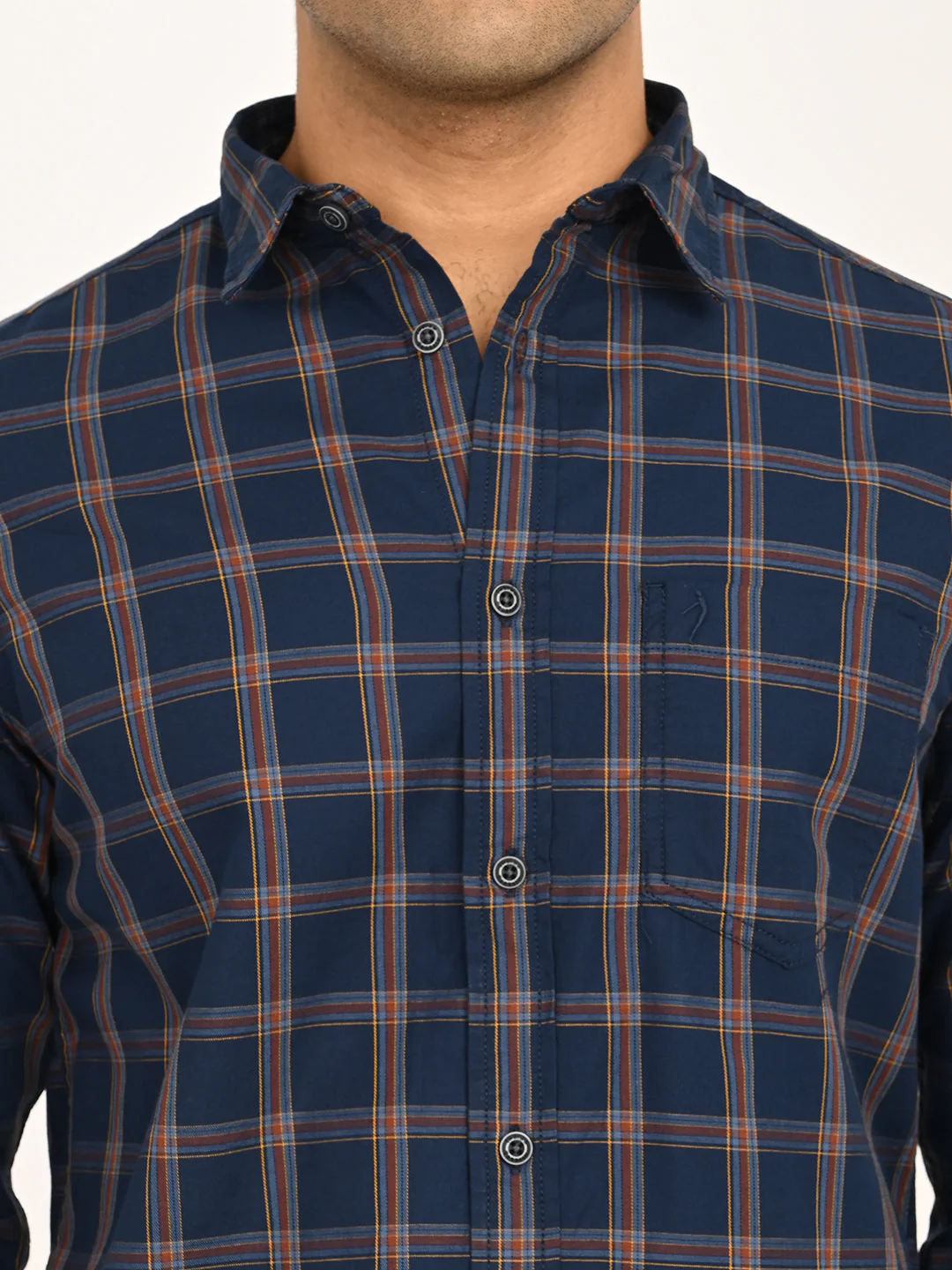 Men's Checks Full Sleeves Cotton Shirt - Image 11