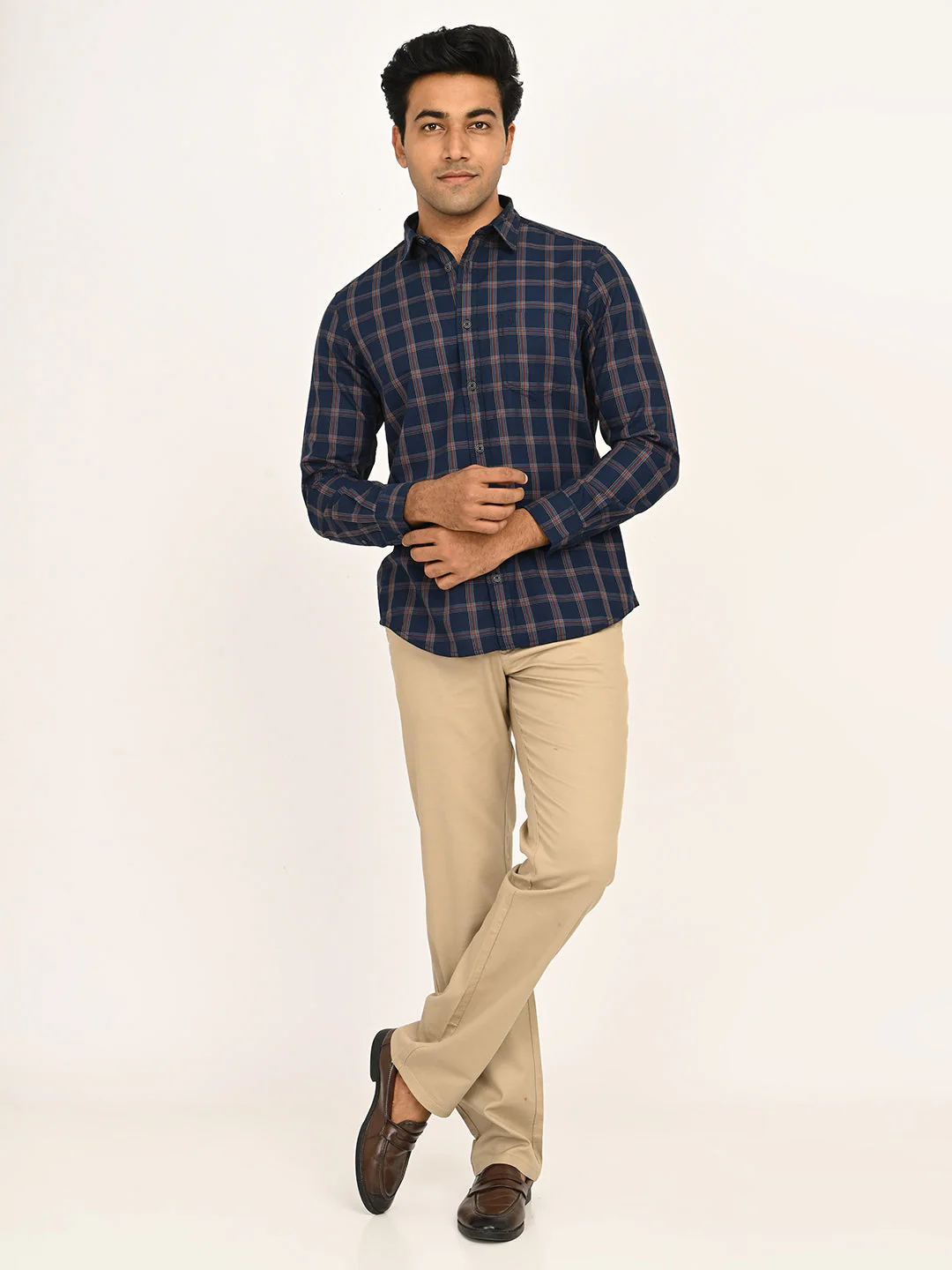 Men's Checks Full Sleeves Cotton Shirt - Image 12