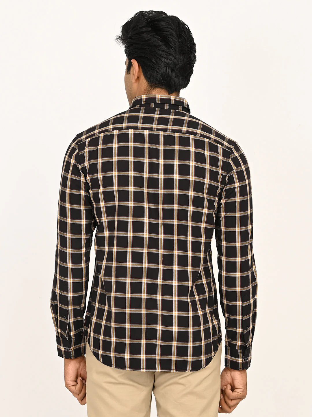 Men's Checks Full Sleeves Cotton Shirt - Image 4