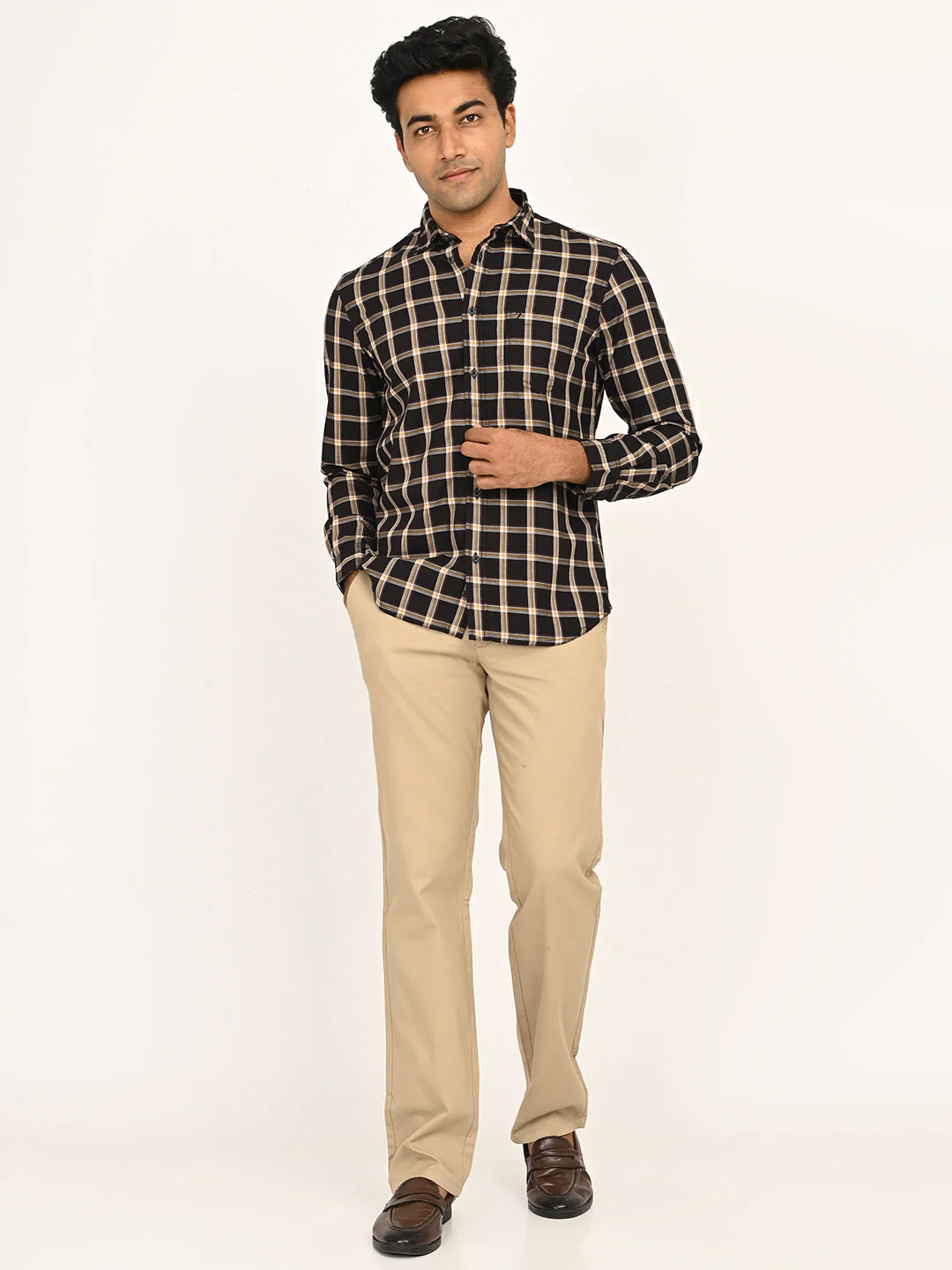 Men's Checks Full Sleeves Cotton Shirt - Image 6