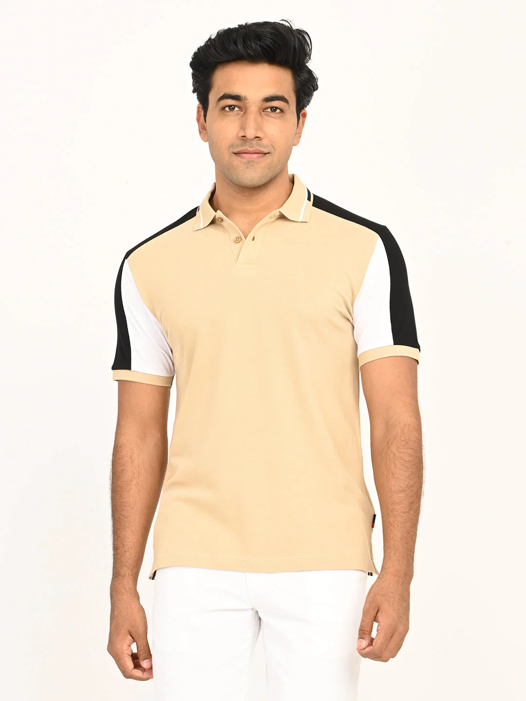 Men's Color Block Polo T-Shirt