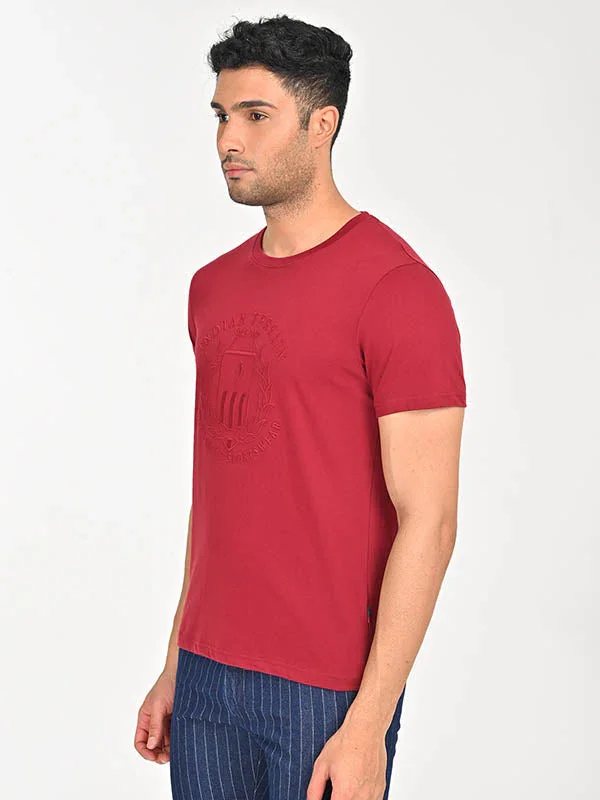 Men's Embroidered Graphic Crew Neck T-Shirt - Image 2