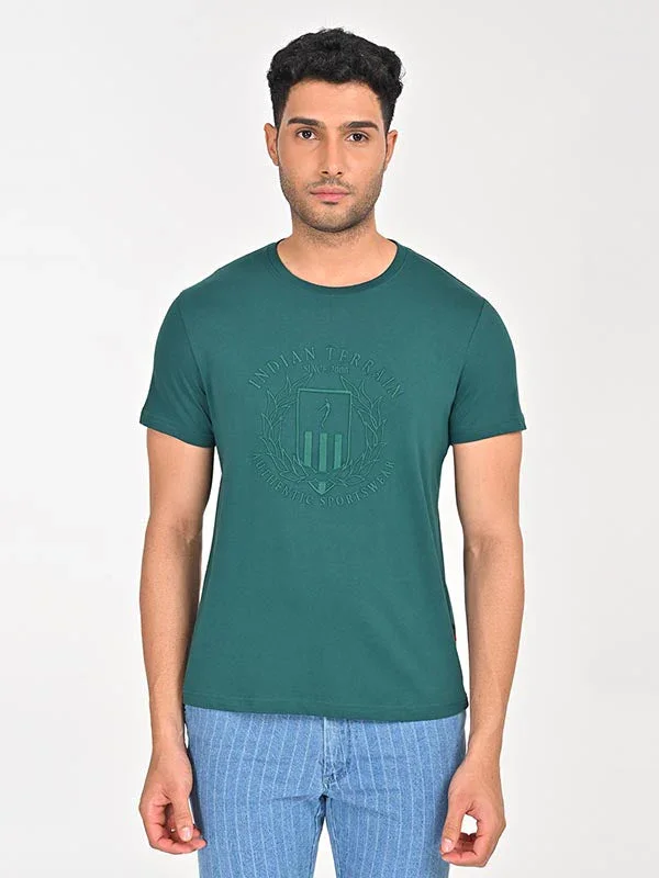 Men's Embroidered Graphic Crew Neck T-Shirt - Image 5