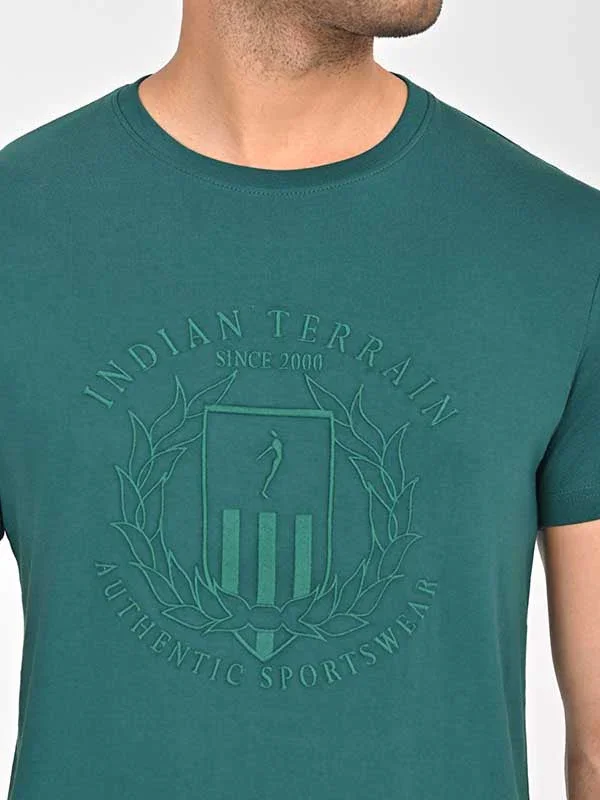 Men's Embroidered Graphic Crew Neck T-Shirt - Image 7