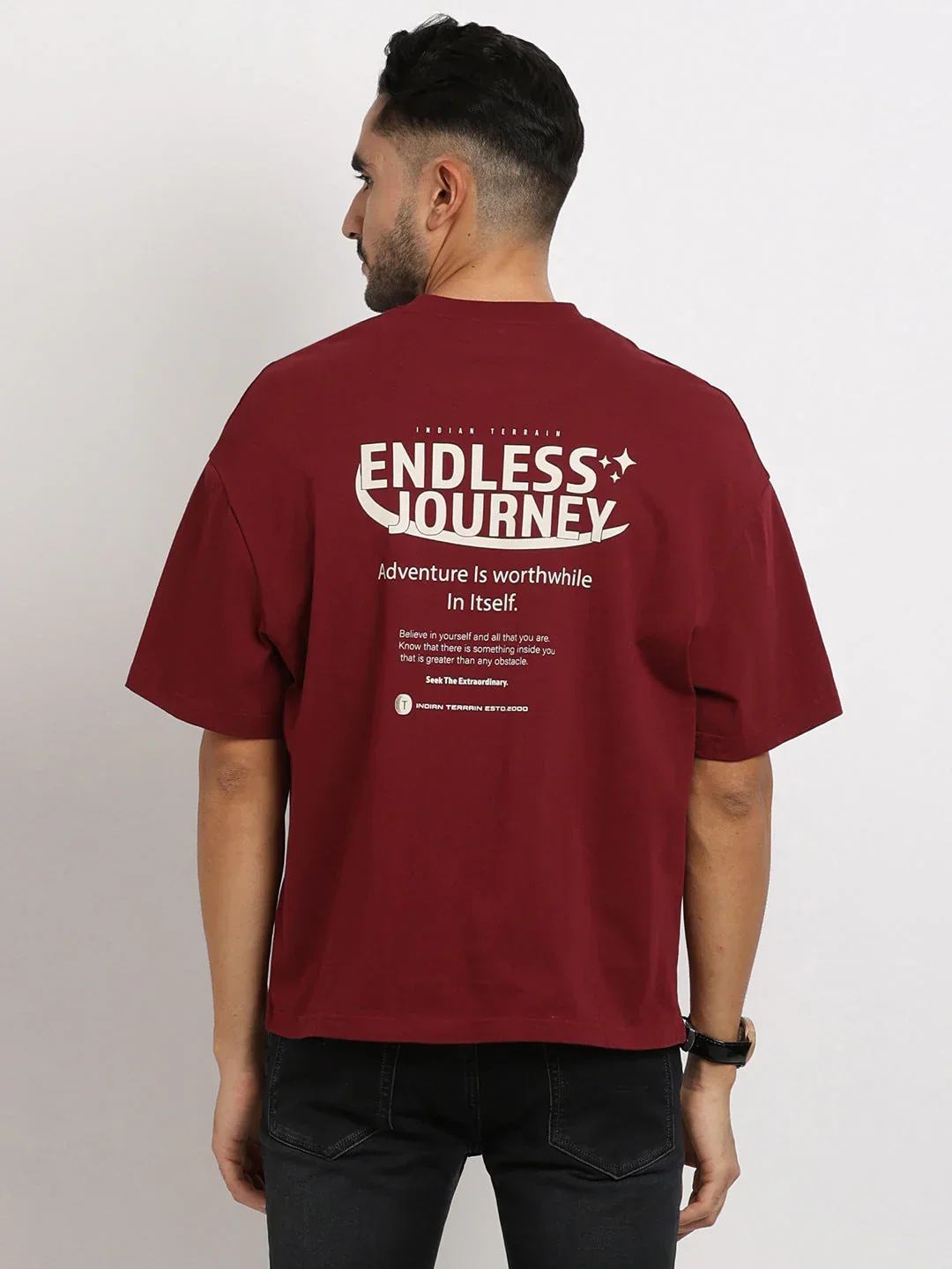Men's Graphic Oversized Crew Neck T-Shirt - Image 7