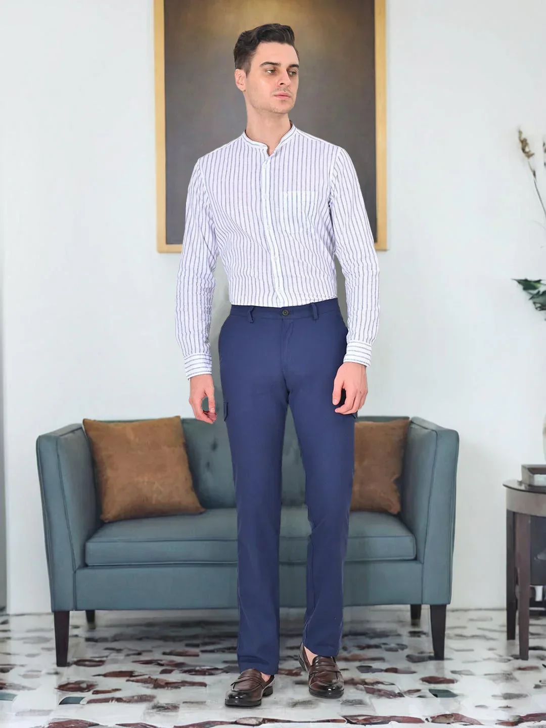 Men's Kansas Fit Cotton Trousers - Image 8