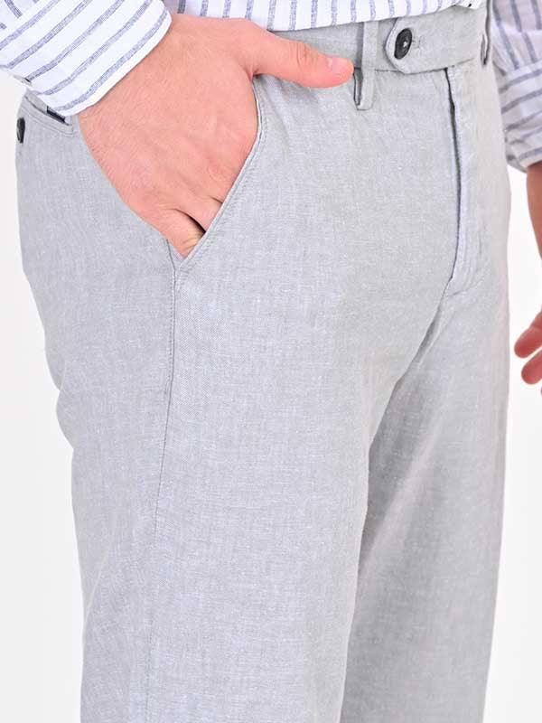 Men's Kansas Fit Linen Blend Trousers - Image 3