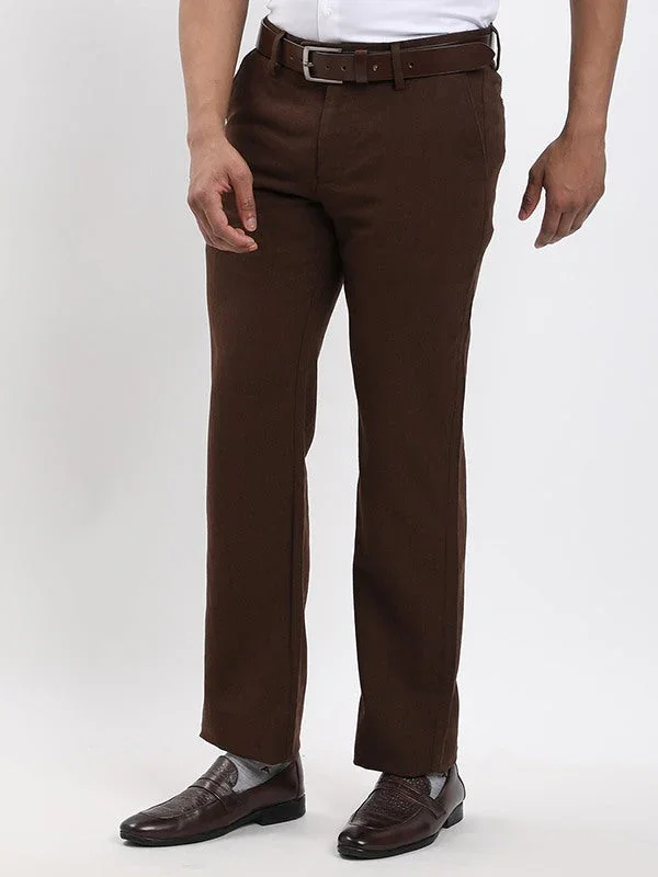 Men's Kansas Fit Linen Blend Trousers - Image 7
