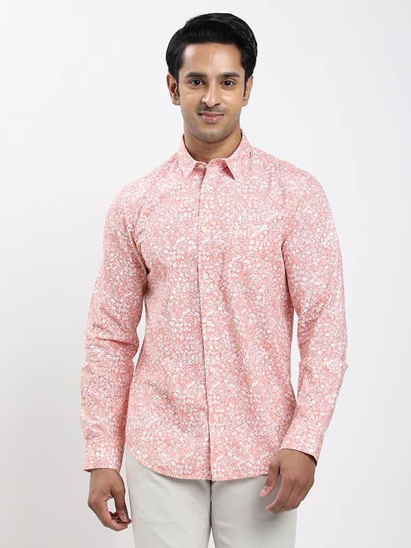 Men's Printed Full Sleeves Cotton Blend Corduroy Shirt
