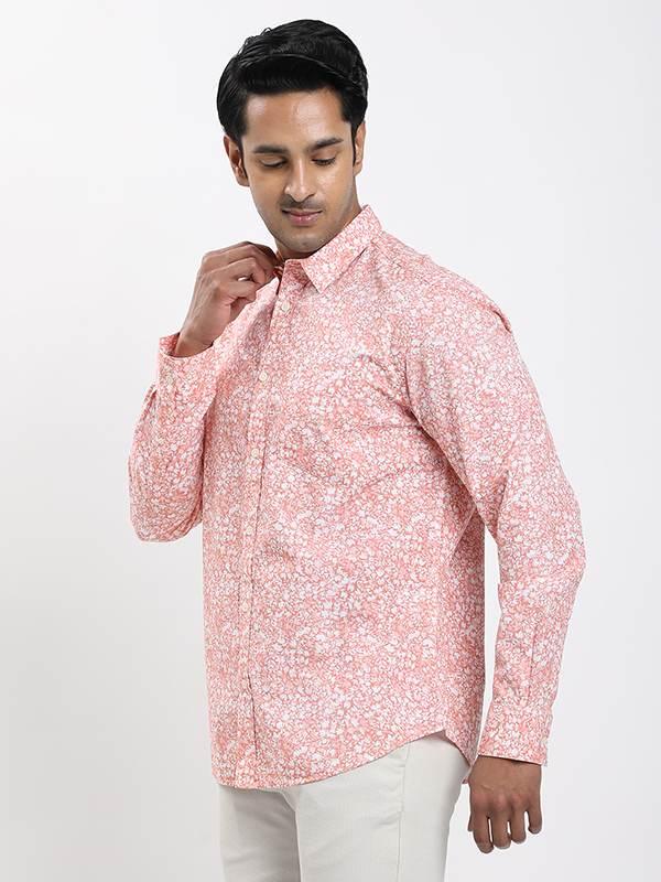 Men's Printed Full Sleeves Cotton Blend Corduroy Shirt - Image 2