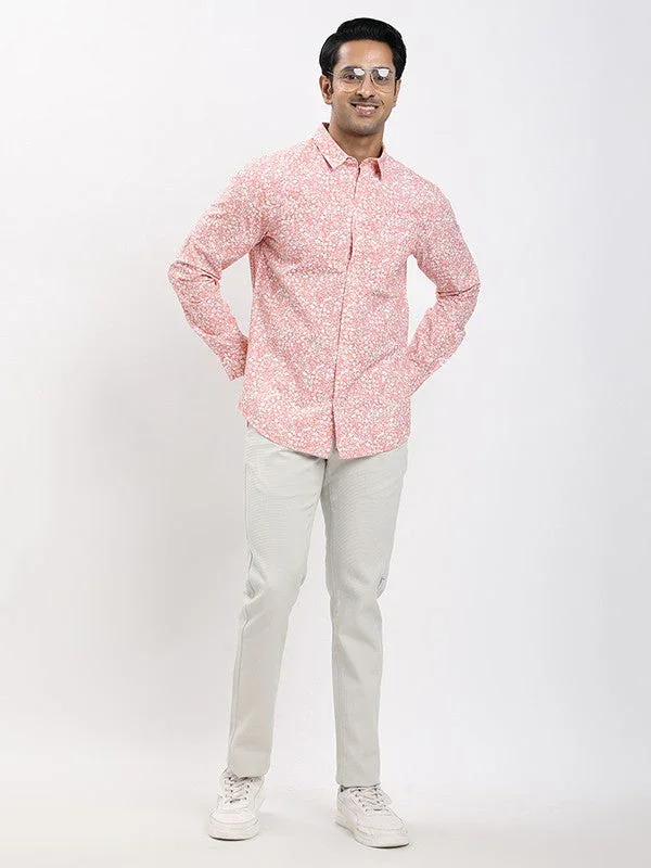 Men's Printed Full Sleeves Cotton Blend Corduroy Shirt - Image 5