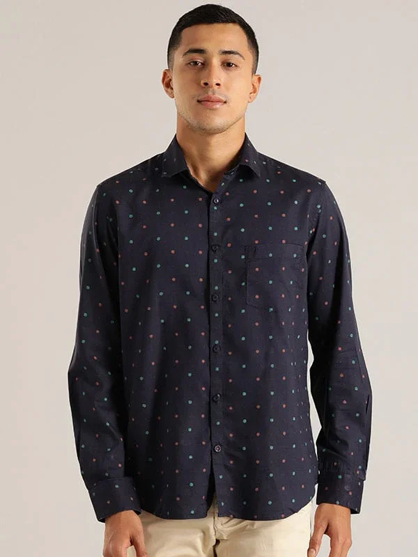 Men's Printed Full Sleeves Cotton Blend Shirt - Image 2