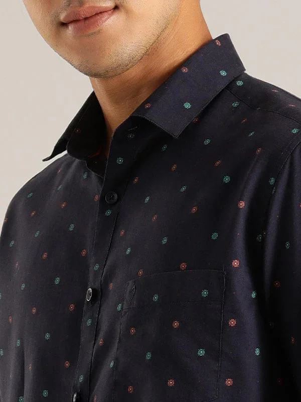 Men's Printed Full Sleeves Cotton Blend Shirt - Image 3
