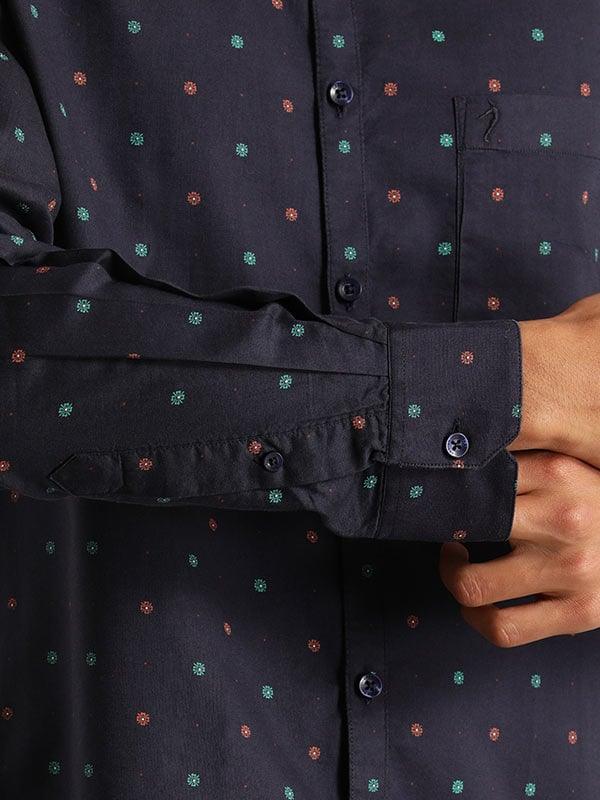 Men's Printed Full Sleeves Cotton Blend Shirt - Image 4