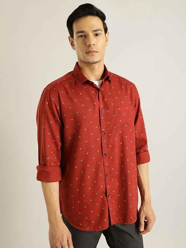 Men's Printed Full Sleeves Cotton Blend Shirt - Image 6