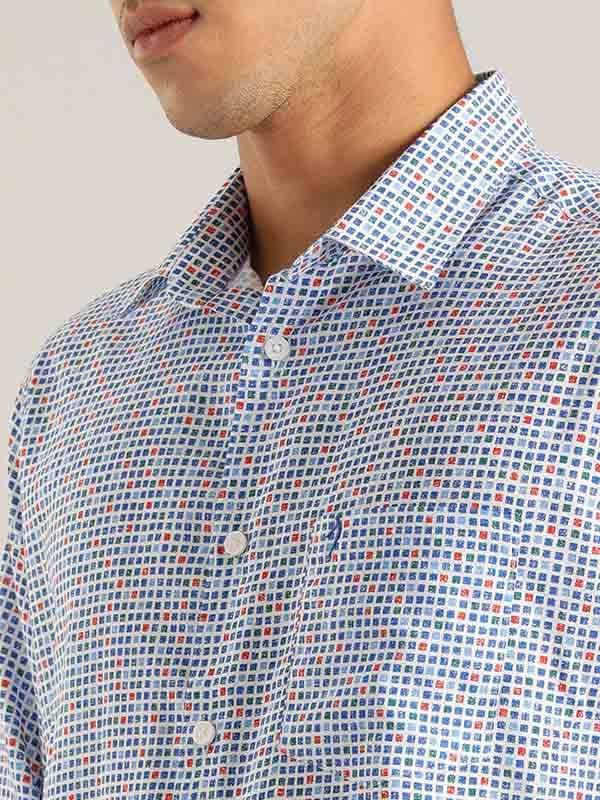 Men's Printed Full Sleeves Cotton Blend Shirt - Image 3