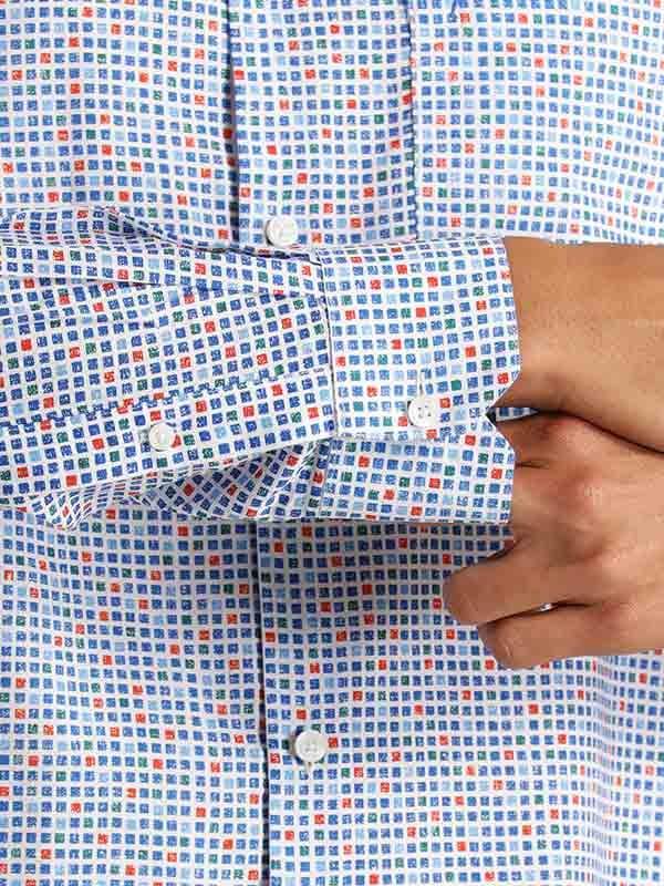 Men's Printed Full Sleeves Cotton Blend Shirt - Image 4