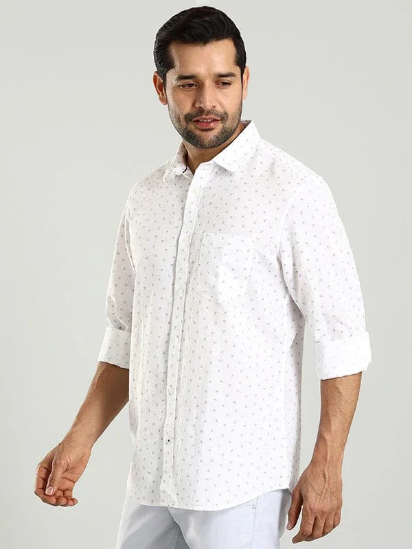 Men's Printed Full Sleeves Cotton Blend Shirt - Image 6