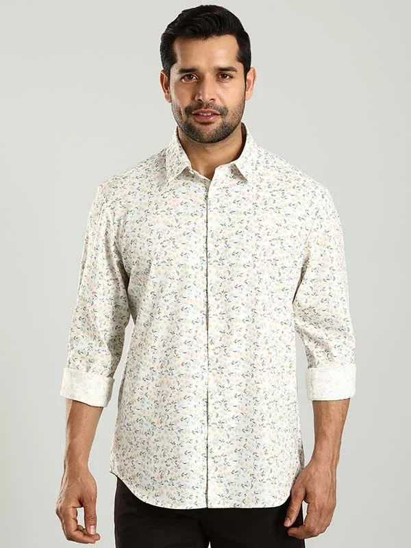 Men's Printed Full Sleeves Cotton Blend Shirt