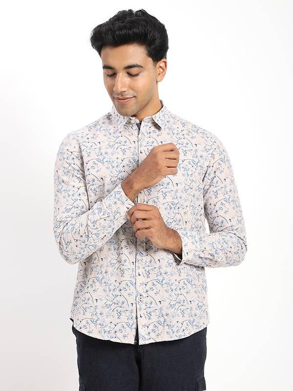 Men's Printed Full Sleeves Cotton Blend Shirt