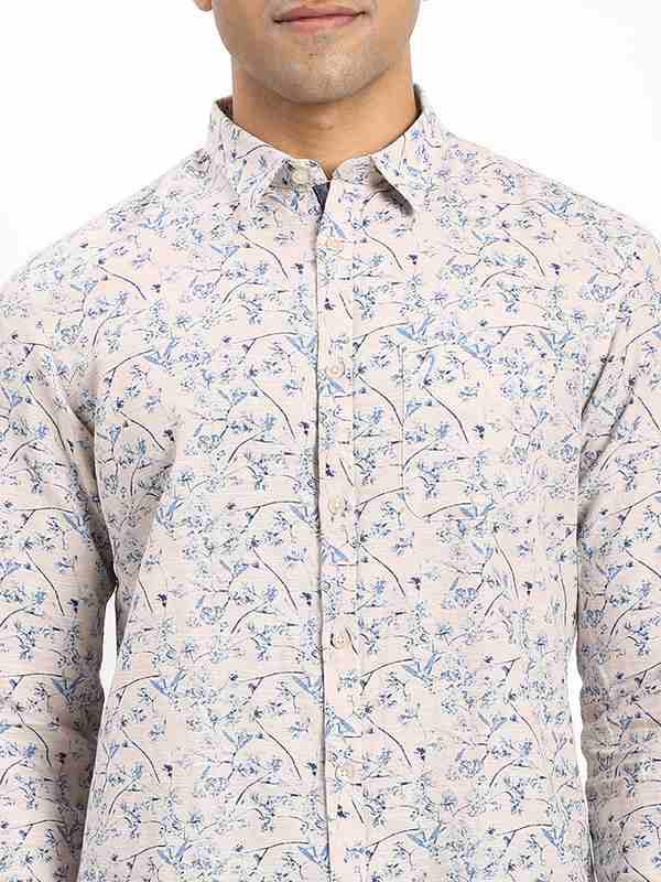 Men's Printed Full Sleeves Cotton Blend Shirt - Image 3