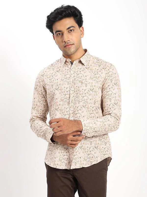 Men's Printed Full Sleeves Cotton Blend Shirt - Image 6