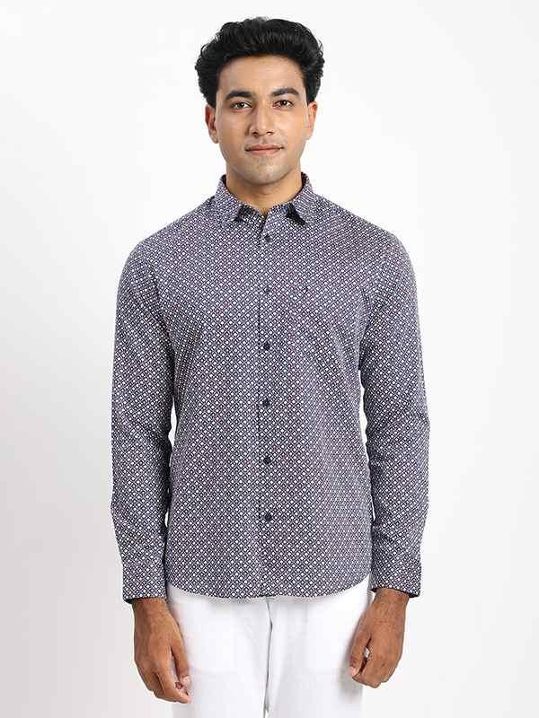 Men's Printed Full Sleeves Cotton Blend Shirt