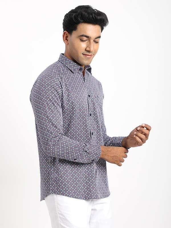 Men's Printed Full Sleeves Cotton Blend Shirt - Image 2