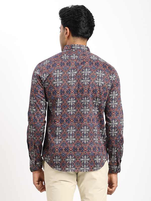 Men's Printed Full Sleeves Cotton Blend Shirt - Image 4