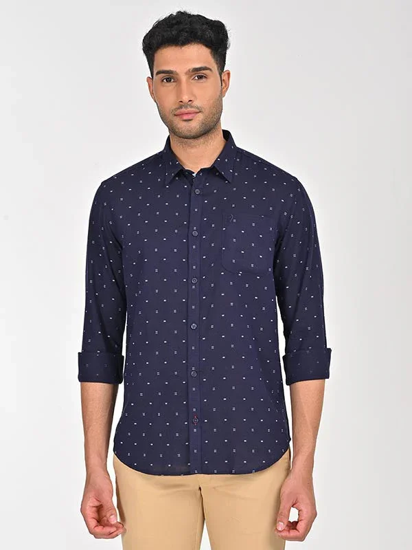 Men's Printed Full Sleeves Cotton Blend Shirt
