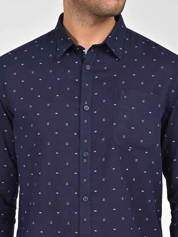 Men's Printed Full Sleeves Cotton Blend Shirt - Image 3
