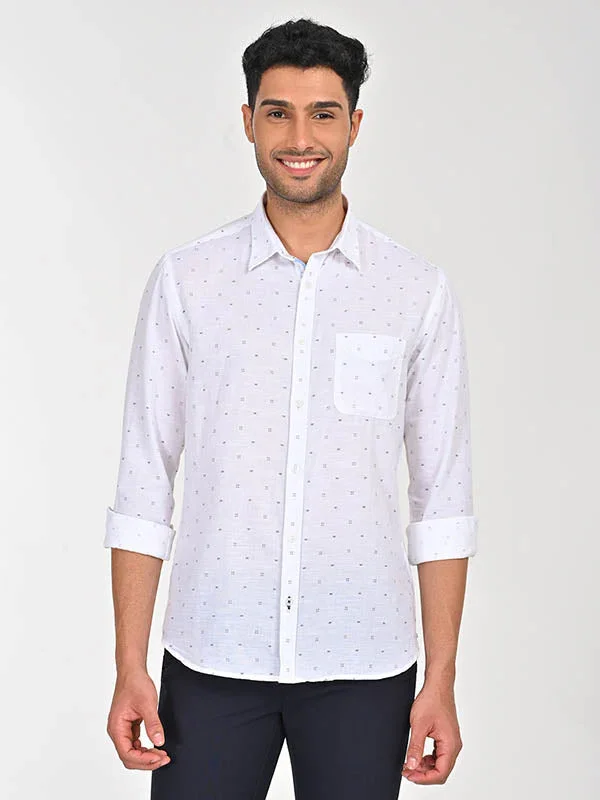 Men's Printed Full Sleeves Cotton Blend Shirt - Image 4