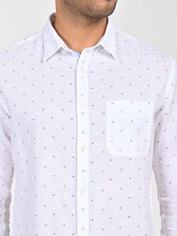 Men's Printed Full Sleeves Cotton Blend Shirt - Image 6