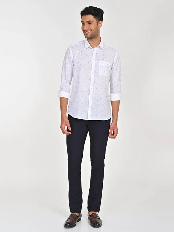 Men's Printed Full Sleeves Cotton Blend Shirt - Image 7