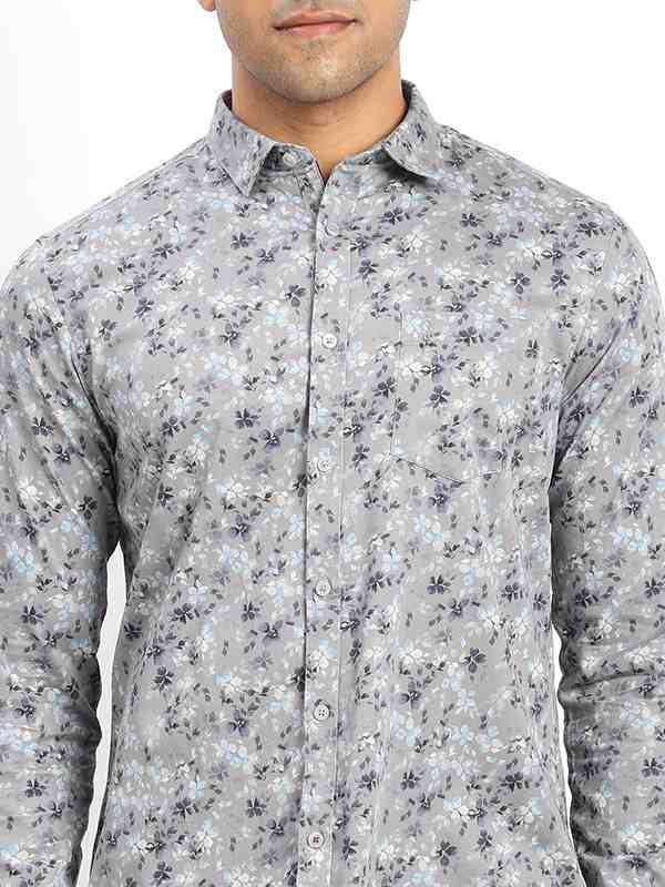 Men's Printed Full Sleeves Cotton Blend Shirt - Image 3