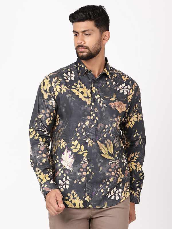 Men's Printed Full Sleeves Cotton Blend Shirt