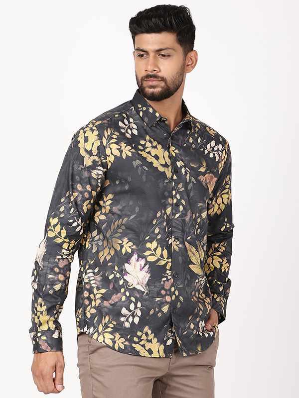 Men's Printed Full Sleeves Cotton Blend Shirt - Image 2