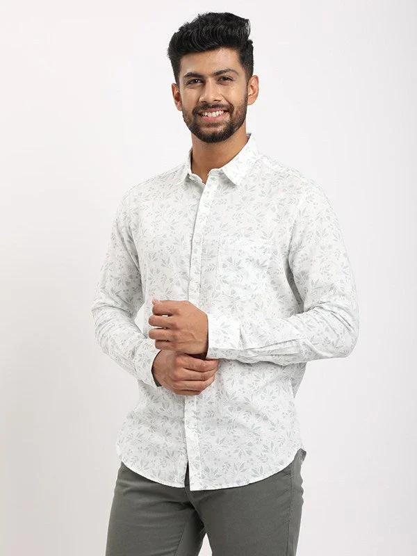 Men's Printed Full Sleeves Cotton Blend Shirt