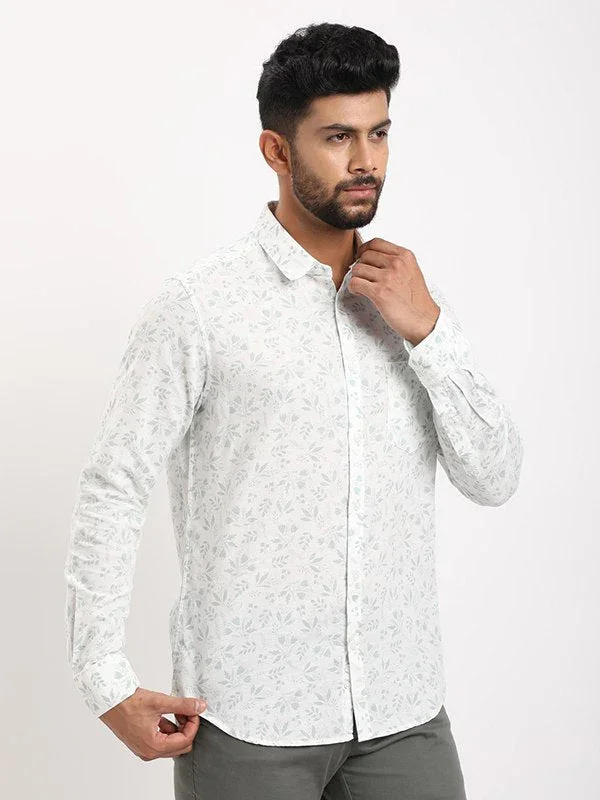 Men's Printed Full Sleeves Cotton Blend Shirt - Image 2
