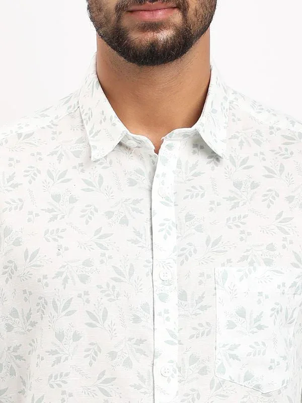 Men's Printed Full Sleeves Cotton Blend Shirt - Image 3