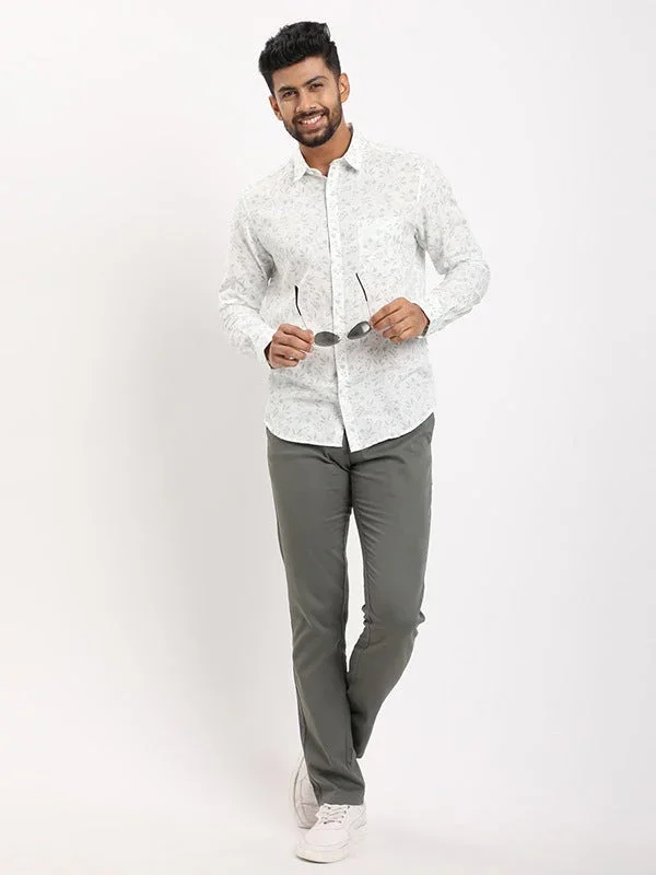 Men's Printed Full Sleeves Cotton Blend Shirt - Image 5