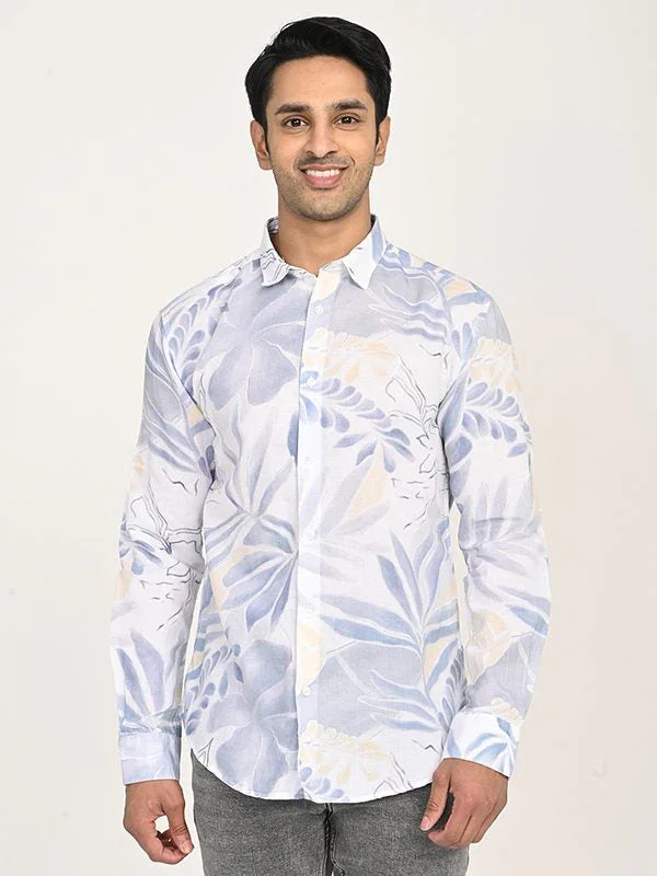 Men's Printed Full Sleeves Cotton Blend Shirt