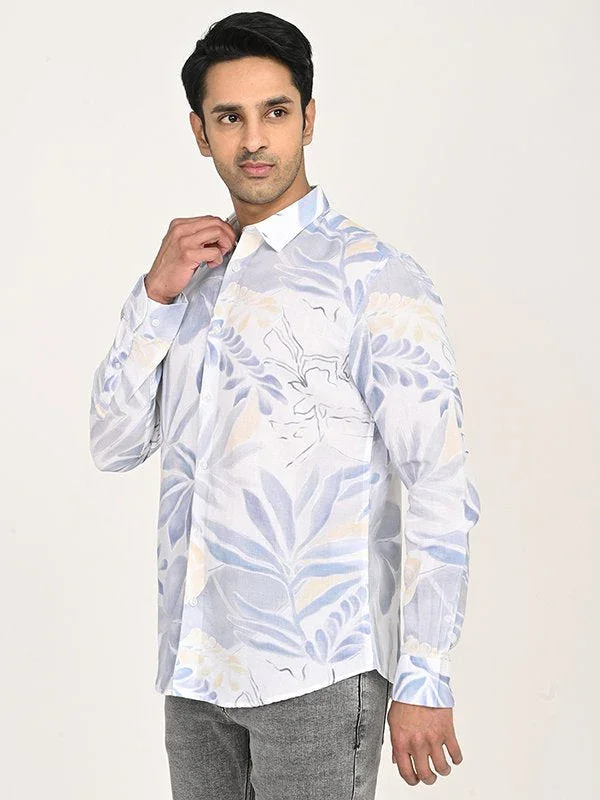 Men's Printed Full Sleeves Cotton Blend Shirt - Image 2