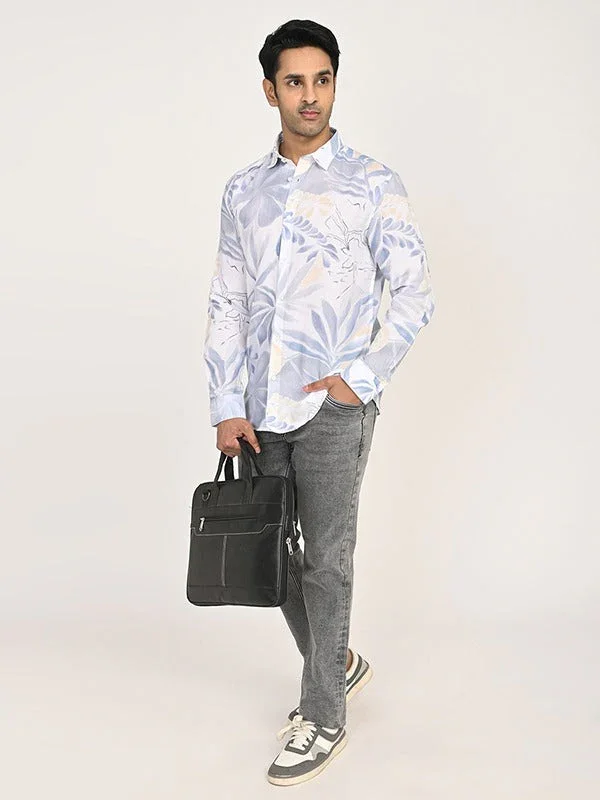 Men's Printed Full Sleeves Cotton Blend Shirt - Image 5