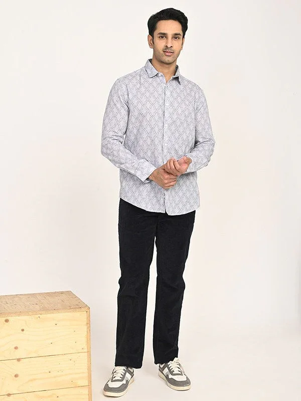 Men's Printed Full Sleeves Cotton Blend Shirt - Image 5